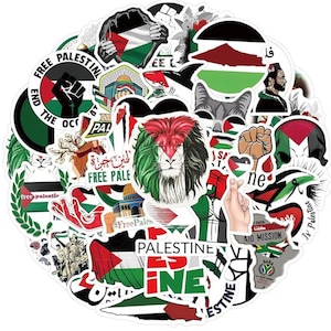 Free Palestine Variety Sticker Pack - (50 pack) *Fast Shipping* | Palestine Stickers Bulk | Each Sticker is Unique - Sticker Set #2