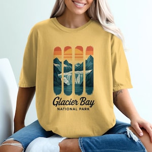 Glacier Bay National Park T-Shirt, Alaska Vacation Souvenir, Scenic Mountain Tee, Nature Lover Gift, Travel Shirt, Park Comfort Colors Tee