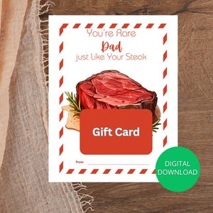 Vatertag Geschenk Kartenhalter Printable | Bastelbogen | Niedliche & einfache Geschenkidee für Papa | Digitaler Download zum sofortigen Gebrauch Geschenk für Vater