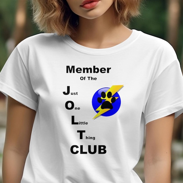 J.O.L.T. Club Dog Agility Graphic T-Shirt, Unisex Cotton Tee with Dog Agility Design, Just One Little Thing, JOLT Club T Shirt