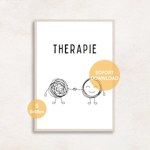 Minimalist therapy poster download image for therapy rooms in psychotherapy or psychological counseling. Mental health poster.