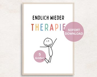 Therapy Poster Digital Download Image for Therapy Rooms in Psychotherapy or Psychological Counseling Mental Health Poster PDF