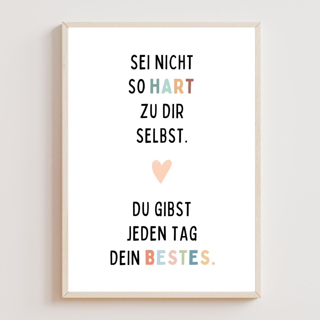 Motivationsposter Spruch Digital Download Glaubenssatz positive