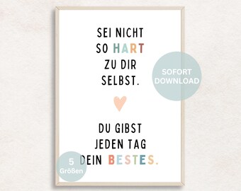 Motivational poster saying digital download belief positive affirmation poster self-love mental health PDF gift for girlfriend