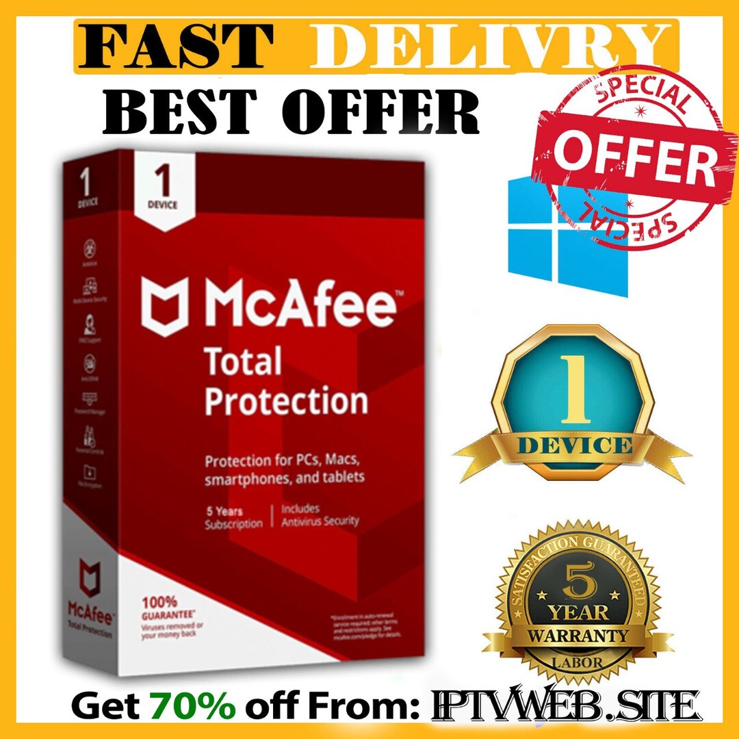 Mcafee Total Protection 2024 ,mcafee Total Protection 2024 ,mcafee 1 Device 5years for Windows