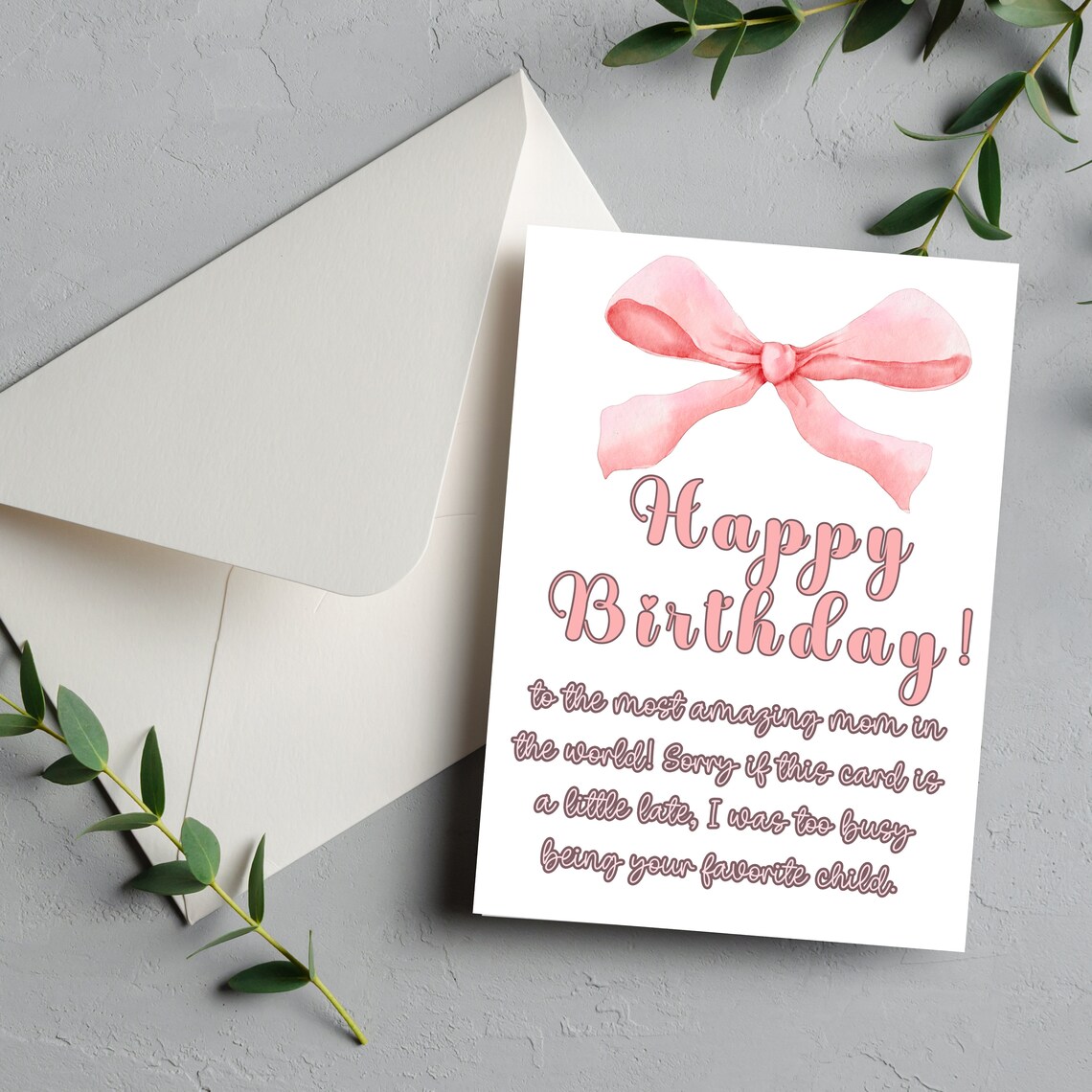 Funny Printable Birthday Card for Mom, Happy Birthday Mom, Mom Birthday ...