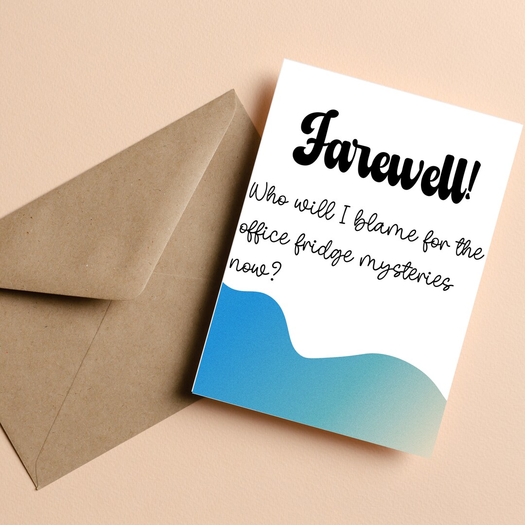 Funny Printable Going Away Card for Coworker, Retirement Card, Funny ...