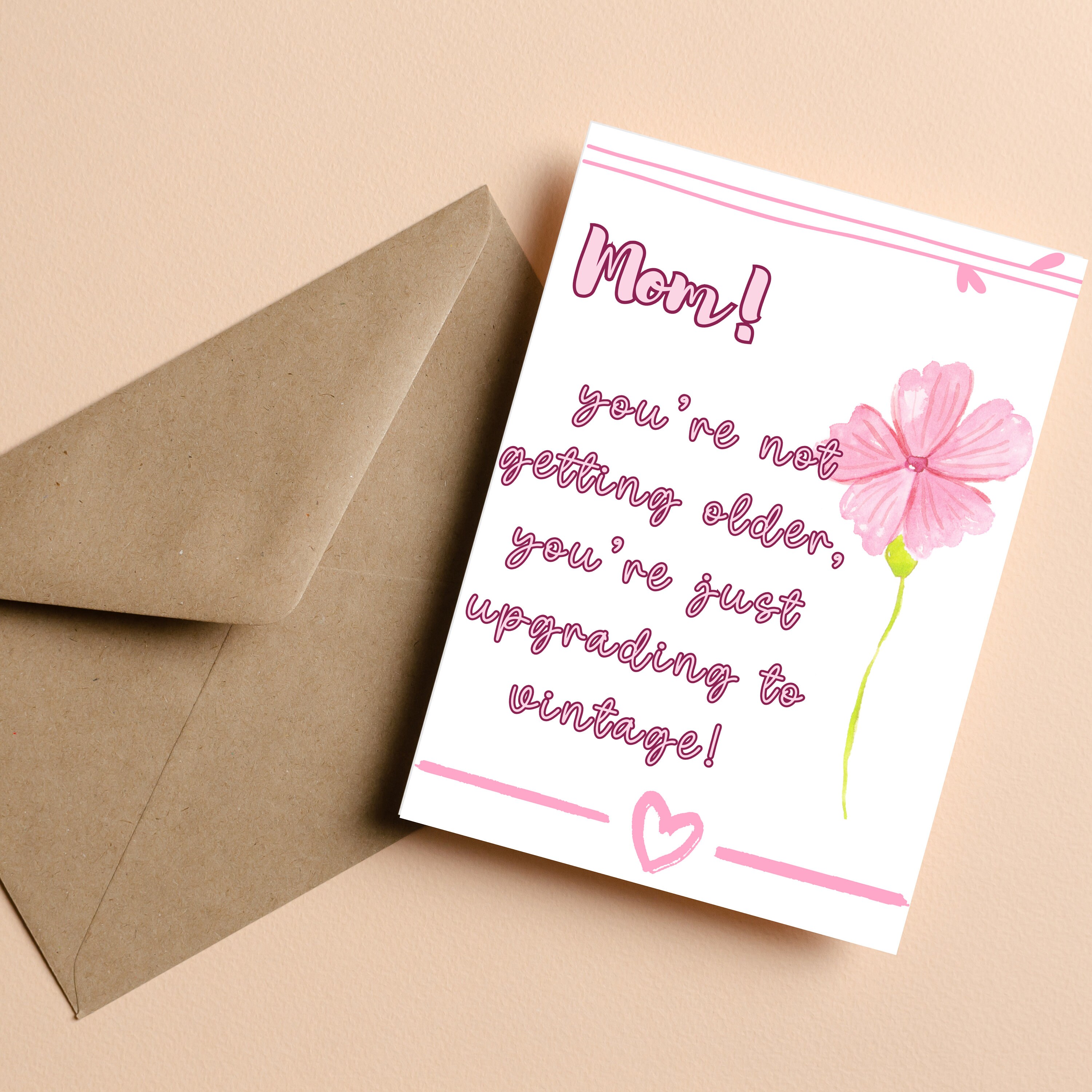 Funny Printable Birthday Card for Mom, Happy Birthday Mom, Mom Birthday ...