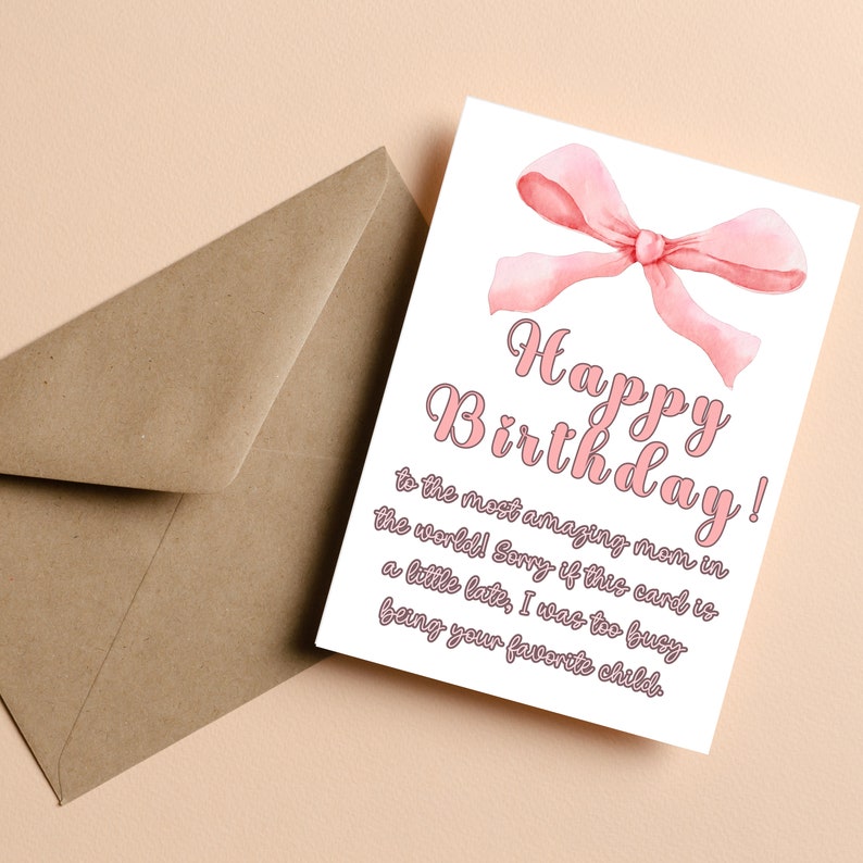 Funny Printable Birthday Card for Mom, Happy Birthday Mom, Mom Birthday ...