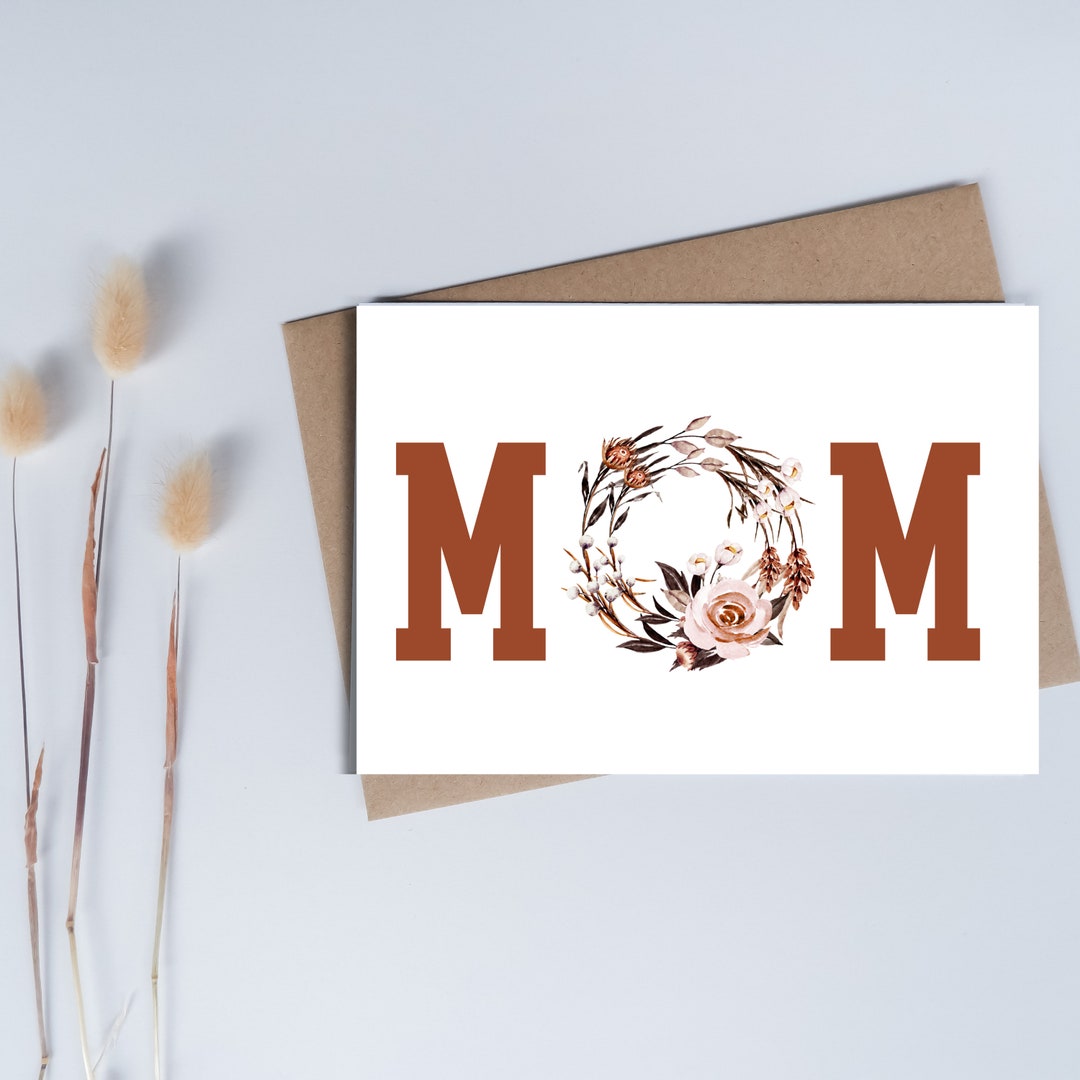 Printable Mothers Day Card, Floral Mother's Day Card, 1st Mothers Day ...