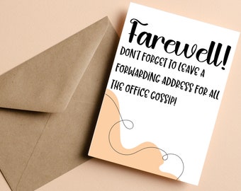 Funny Printable Going Away Card for Coworker, Retirement Card, Funny ...