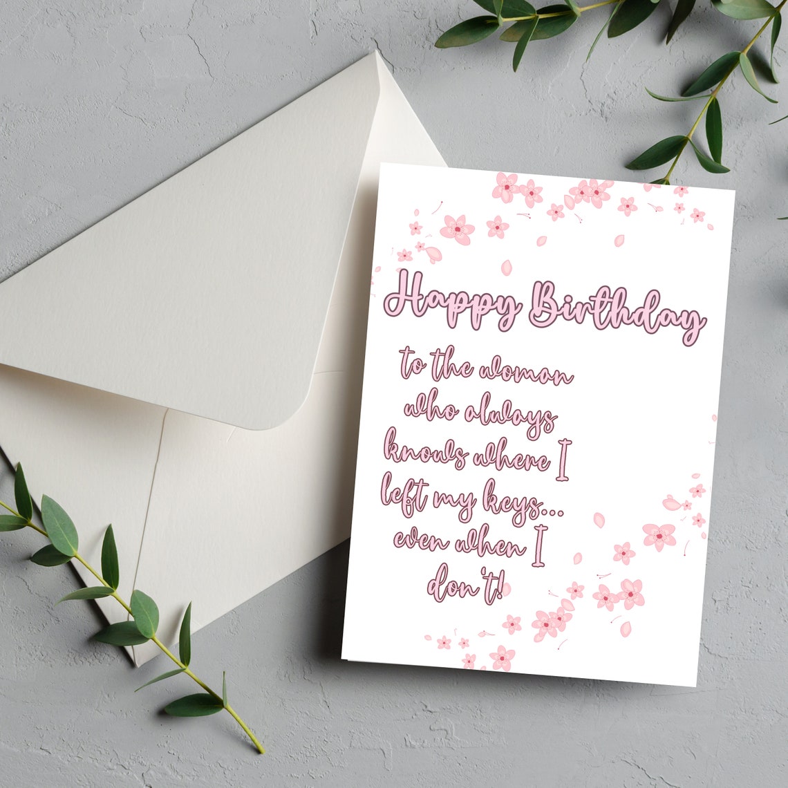 Funny Printable Birthday Card for Mom, Happy Birthday Mom, Mom Birthday ...