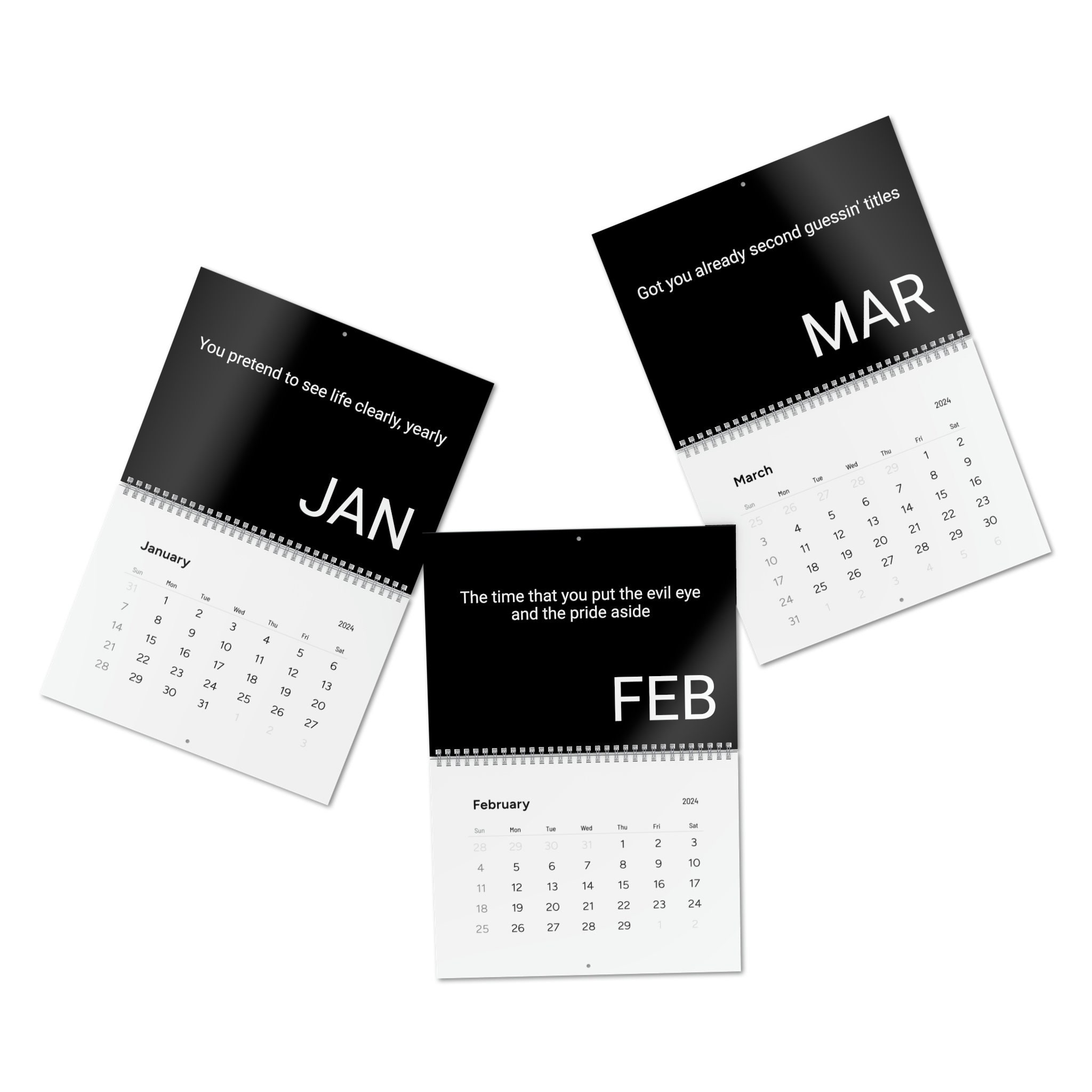 Drake For All The Dogs Slime You Out 2024 Lyric Calendar (2024) sold by