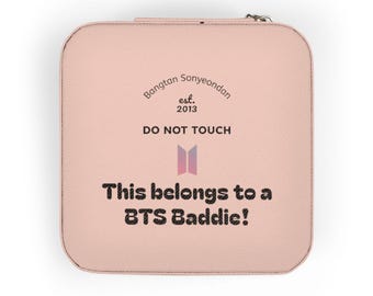 BTS Inspired Travel Jewelry Box | ARMY Jewelry Case | K-Pop Gift for Her | ARMY Christmas Gift | Kpop Christmas Gift