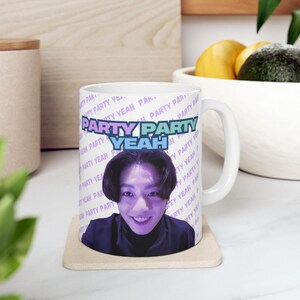 Jungkook Party Party Yeah Mug, Jungkook Ceramic Mug, Jungkook Meme Mug, Jungkook Funny Cup, BTS Meme, BTS ARMY Gifts, Bangtan Sonyeondan