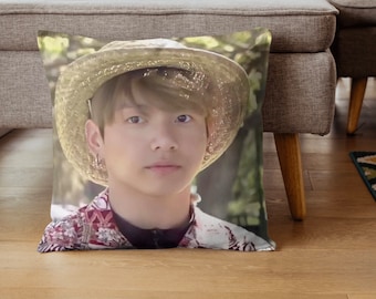 Almohada con el meme de Jungkook "Dirty Boy From Hawaii" / Divertida almohada de BTS Kpop / Regalo para ARMY