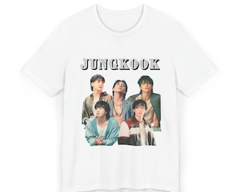 Camiseta gráfica de Jungkook / Ropa vintage de BTS / Camiseta estética Kpop de BTS / Regalo para fans de ARMY