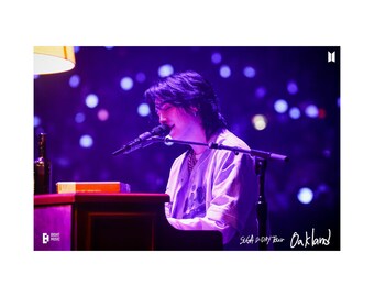 Póster del Día D de BTS Suga / Arte mural Kpop con estética morada / Decoración musical mate para habitación / Regalo para ARMY