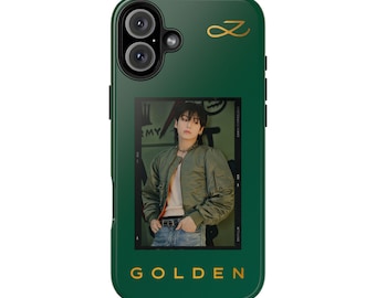 Funda dorada para teléfono Jungkook / Funda estética BTS Kpop / Regalo para ARMY