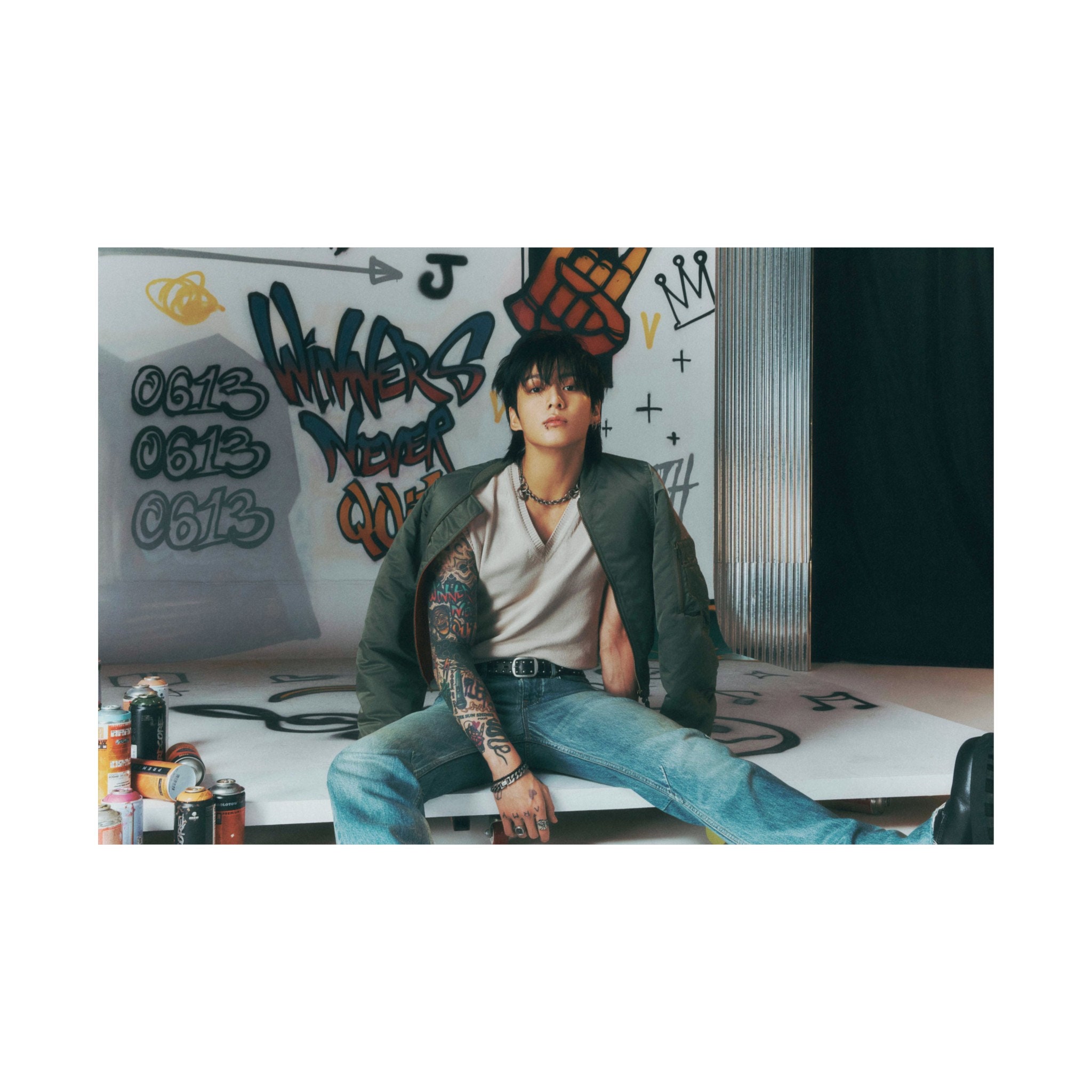 BTS Jungkook Golden Poster | Matte Kpop Wall Art Print | Aesthetic