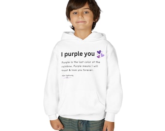 Sudadera con capucha infantil de BTS 'I Purple You' / Sudadera unisex juvenil Borahae ARMY / Regalo Kpop