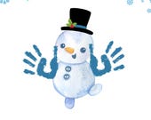 Children's Handprint Craft, Do you want to build a snowman? DIY Handprint Craft, Digital Download, Winter, Printable, DIY Craft