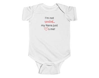 Infant Bodysuit, Nana Loves Me Shirt, Baby Outfit, Cute Baby Clothes, Family Gift, Newborn Gift
