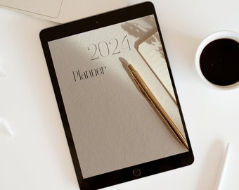 Digital Planner | Yearly Planner | Monthly Planner | Weekly Planner | 2024 Dated Planner | Hyperlinked Digital Planner |
