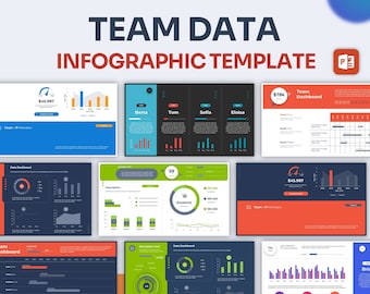 Team Data Infographic PowerPoint Template | Best PowerPoint Template, Easy to Edit, Professional PowerPoint Templates