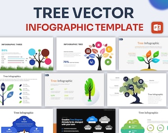 Tree Vector Infographic PowerPoint Template | Best PowerPoint Template, Easy to Edit, Professional PowerPoint Templates