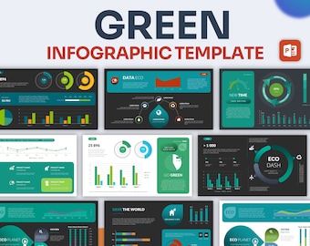 Green Infographic PowerPoint Template | Best PowerPoint Template, Easy to Edit, Professional PowerPoint Templates