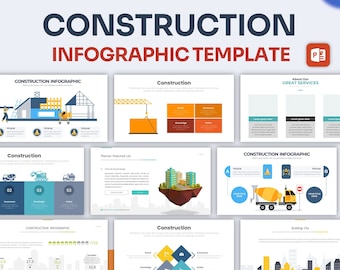 Construction Infographic PowerPoint Template | Best PowerPoint Template, Easy to Edit, Professional PowerPoint Templates