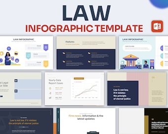 Law Infographic PowerPoint Template | Best PowerPoint Template, Easy to Edit, Professional PowerPoint Templates