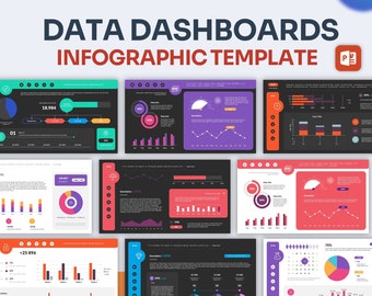 Data Dashboards Infographic PowerPoint Template | Best PowerPoint Template, Easy to Edit, Professional PowerPoint Templates