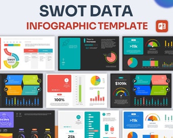 Swot Data Infographic PowerPoint Template | Best PowerPoint Template, Easy to Edit, Professional PowerPoint Templates