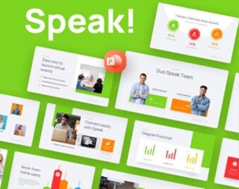 Speak Online Meeting Powerpoint Presentation Template