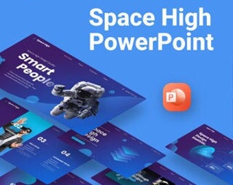 Space High Creative Technology PowerPoint Presentation Template Fully Animated