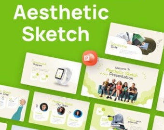 Aesthetic Sketch Doodle's PowerPoint Template Fully Animated