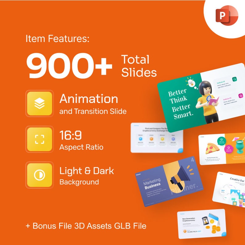 3D Premium PowerPoint Template Pack Fully Animated image 2