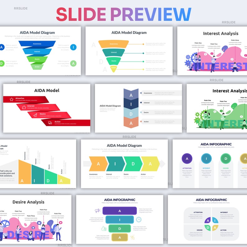 AIDA Infographic Powerpoint Template | Best Powerpoint Template, Easy ...