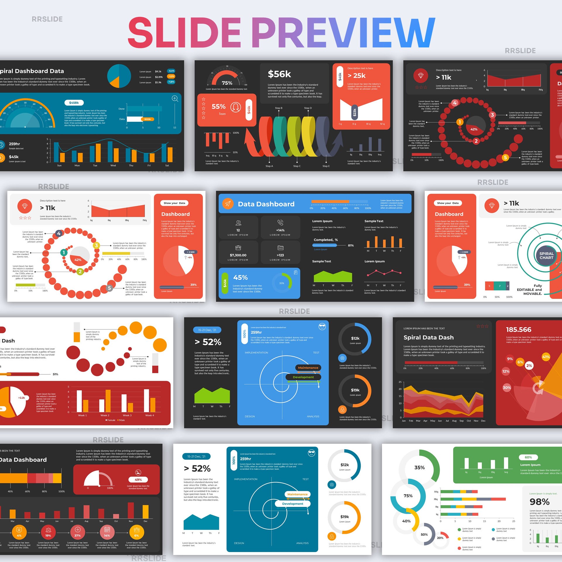 Spiral Data Infographic Powerpoint Template | Best Powerpoint Template ...