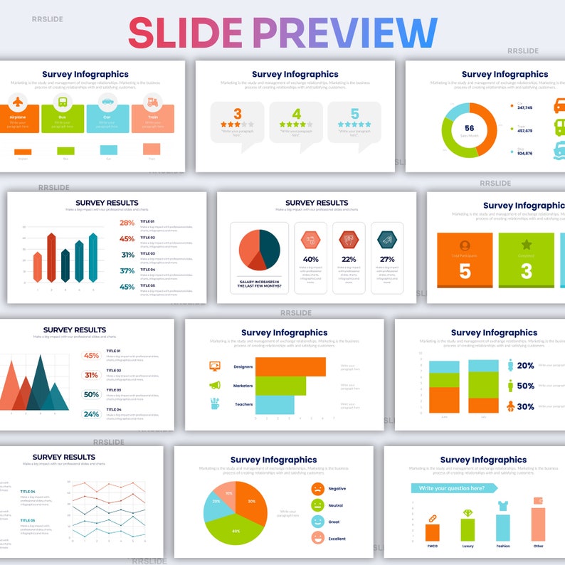 Survey Infographic Powerpoint Template | Best Powerpoint Template, Easy ...