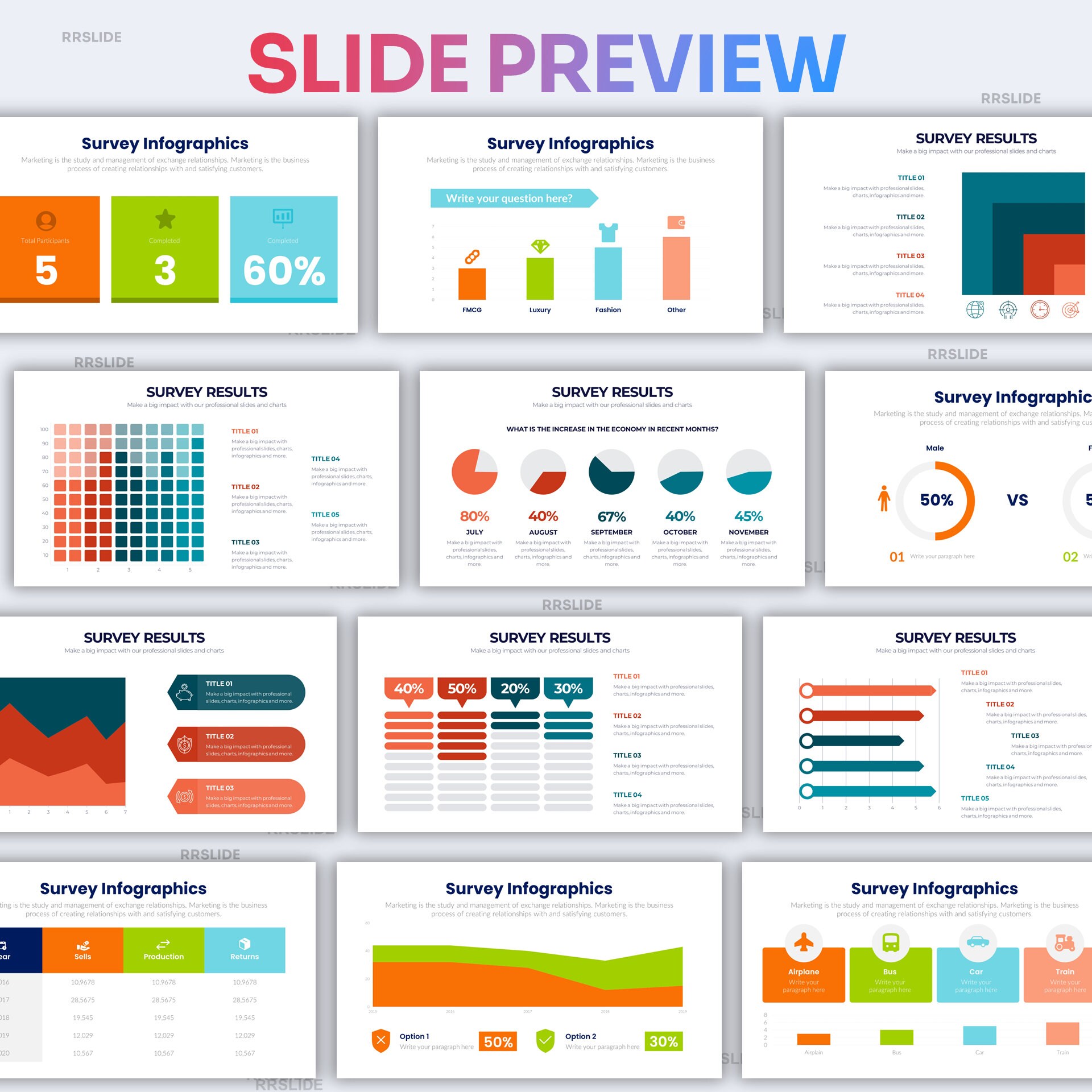 Survey Infographic Powerpoint Template | Best Powerpoint Template, Easy ...