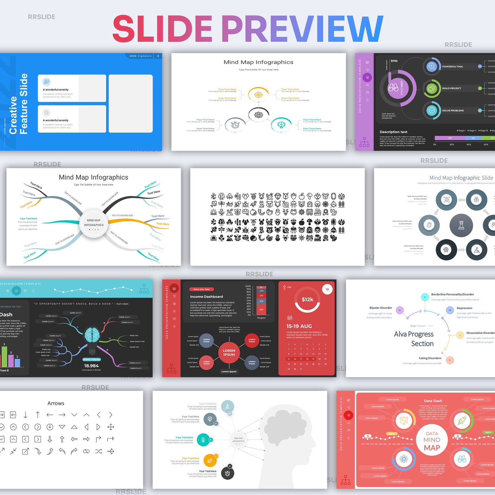 Mind Map Infographic Powerpoint Template | Best Powerpoint Template ...