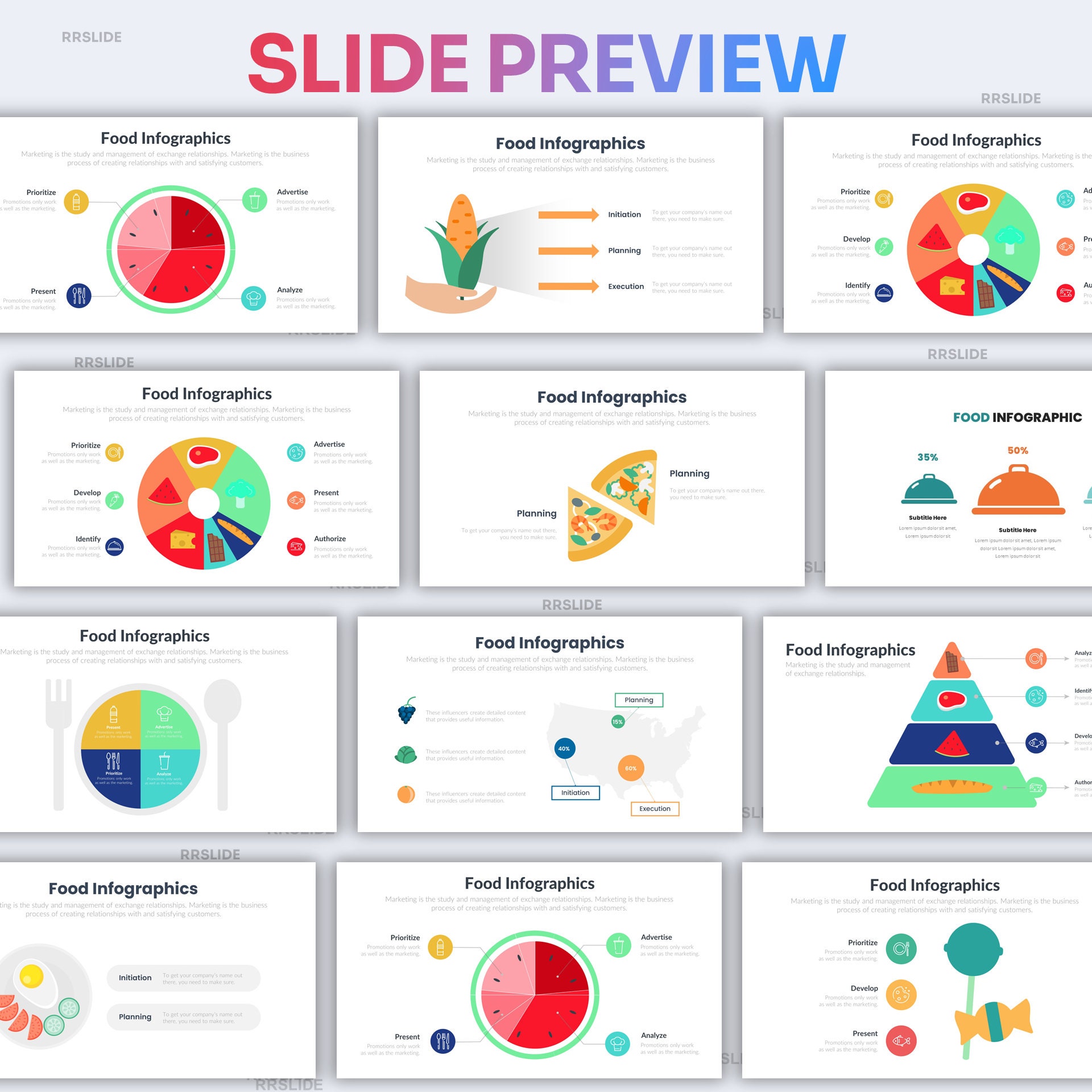 Food Infographic Powerpoint Template Best Powerpoint Template, Easy to ...