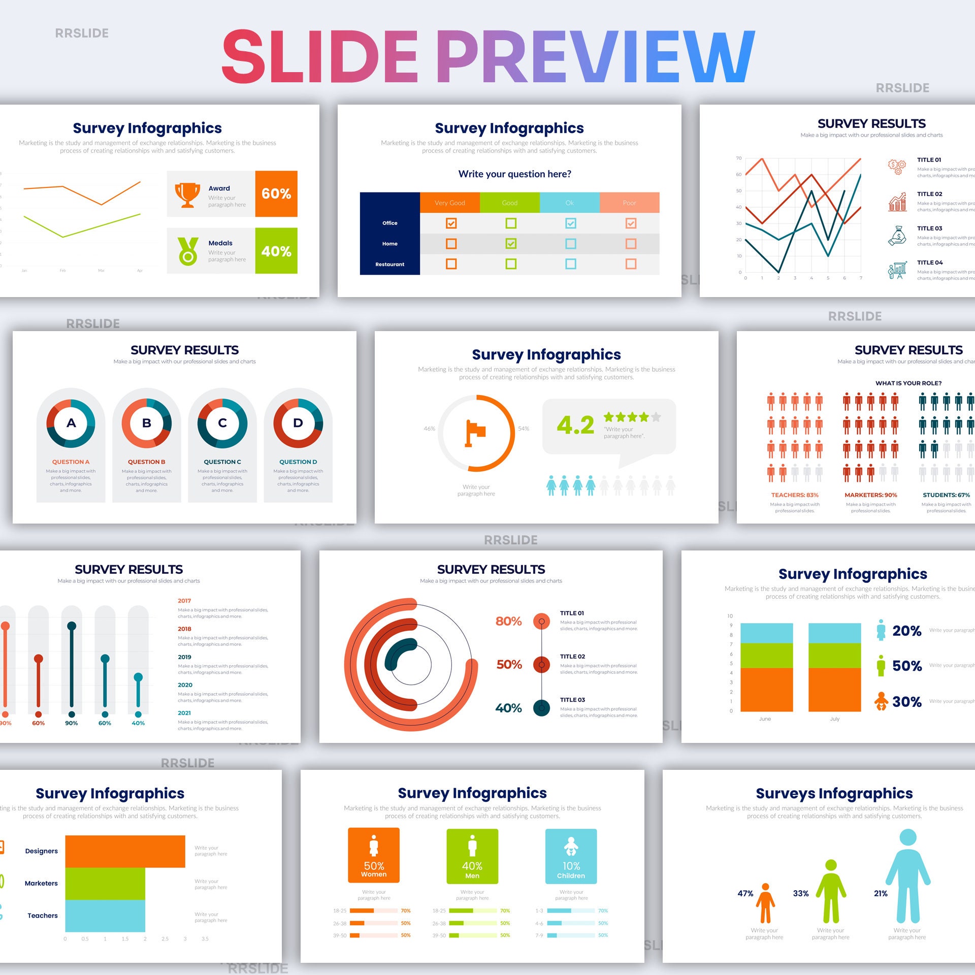 Infographic Survey Powerpoint Template Download