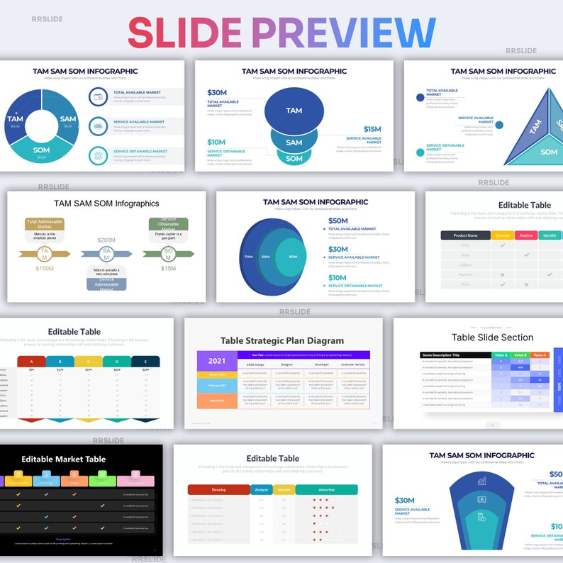 Tam Sam Som Infographic Powerpoint Template | Best Powerpoint Template ...