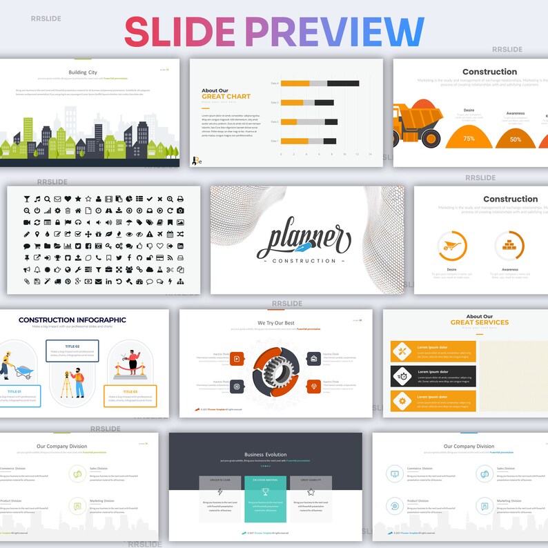 Construction Infographic Powerpoint Template | Best Powerpoint Template ...