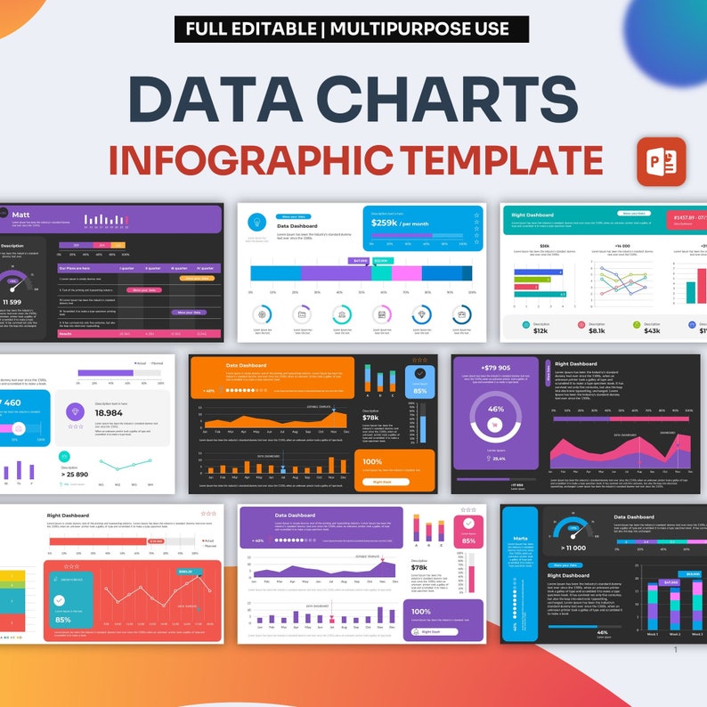 Data Charts Infographic Powerpoint Template | Best Powerpoint Template ...