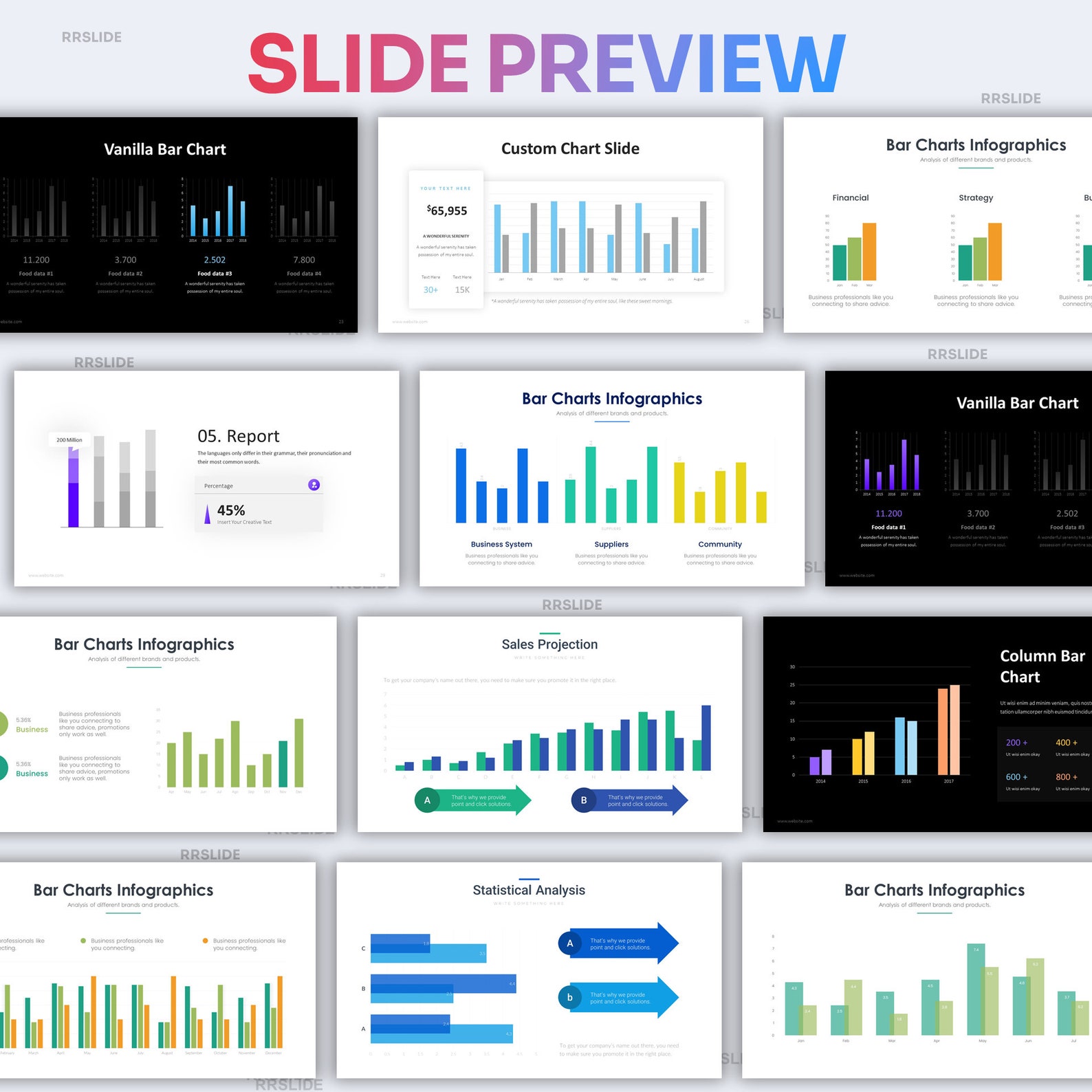 Bar Charts Infographic Powerpoint Template | Best Powerpoint Template ...